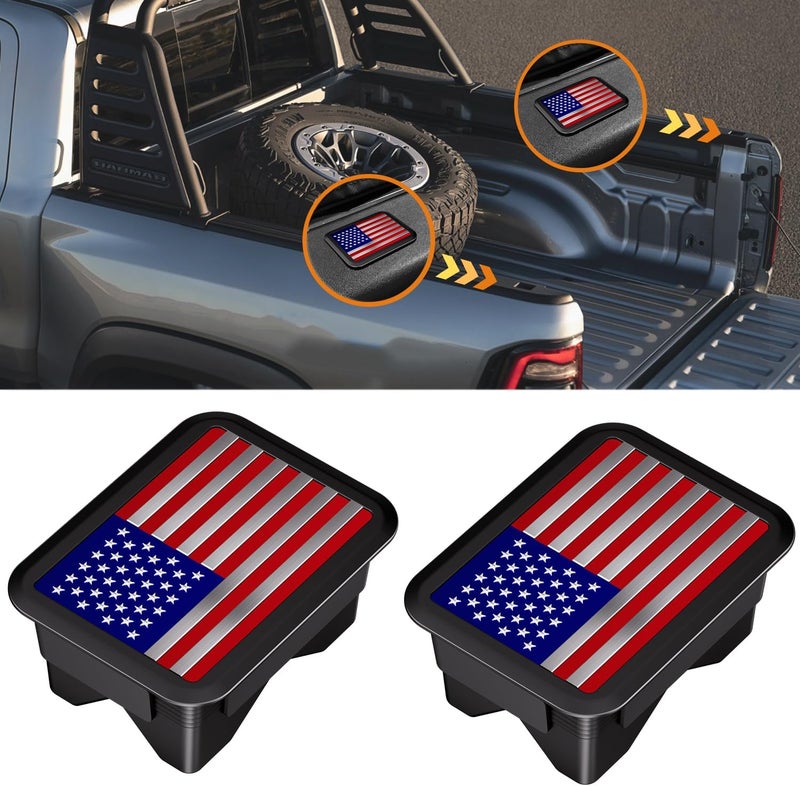 EVPLNT Ram 1500 Bed Rail Caps Covers, Stake Pocket Compatible with Dodge Ram 2019-2024 2025 2026 Truck Tonneau Covers Accessories(Set of 2) (Red/Blue) - Image 1